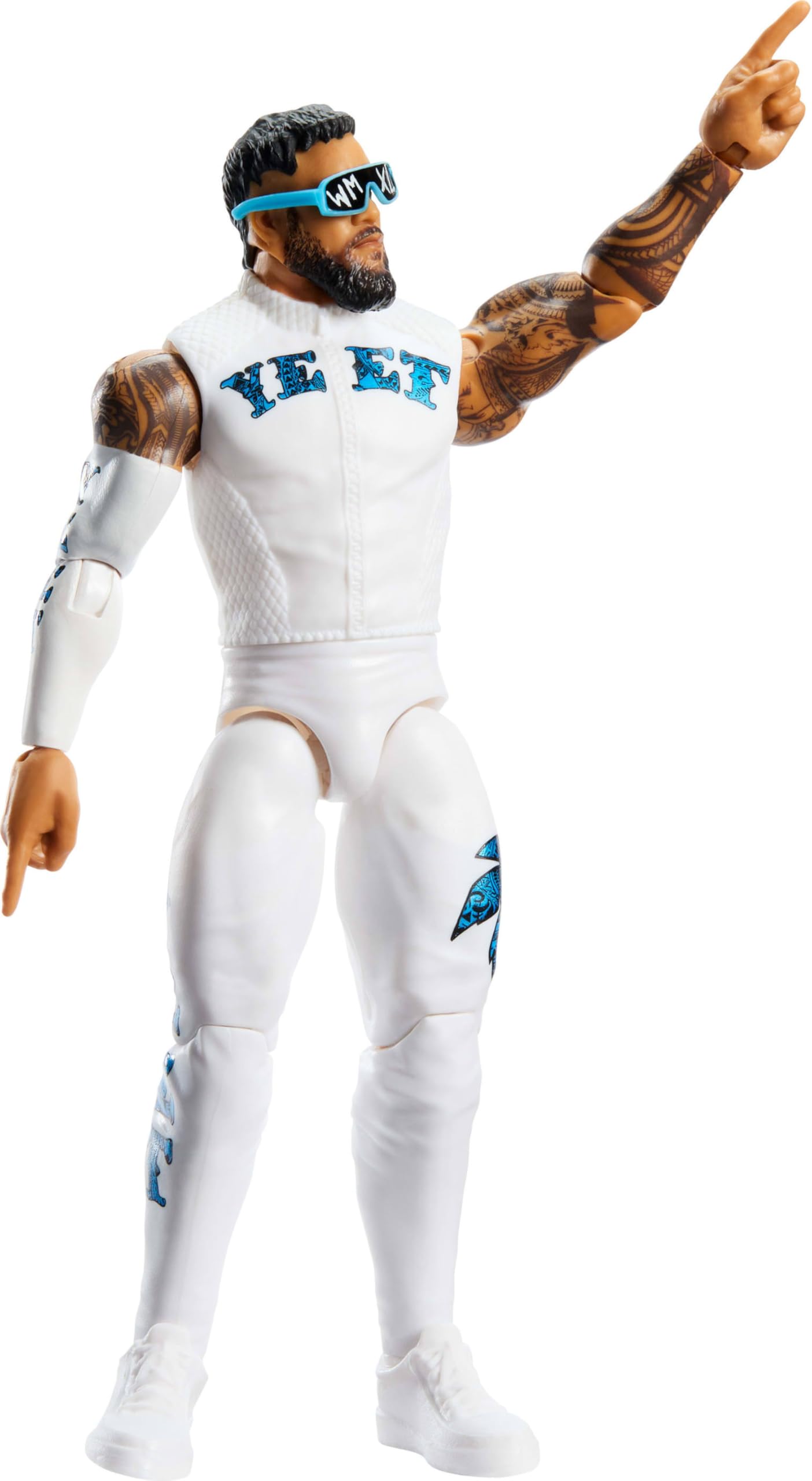 Mattel WWE Figurine articulée Main Event Jey USO de 15 cm à Collectionner, n° 161, 14 Points d’Articulation et Look réaliste, JHH87 - 2