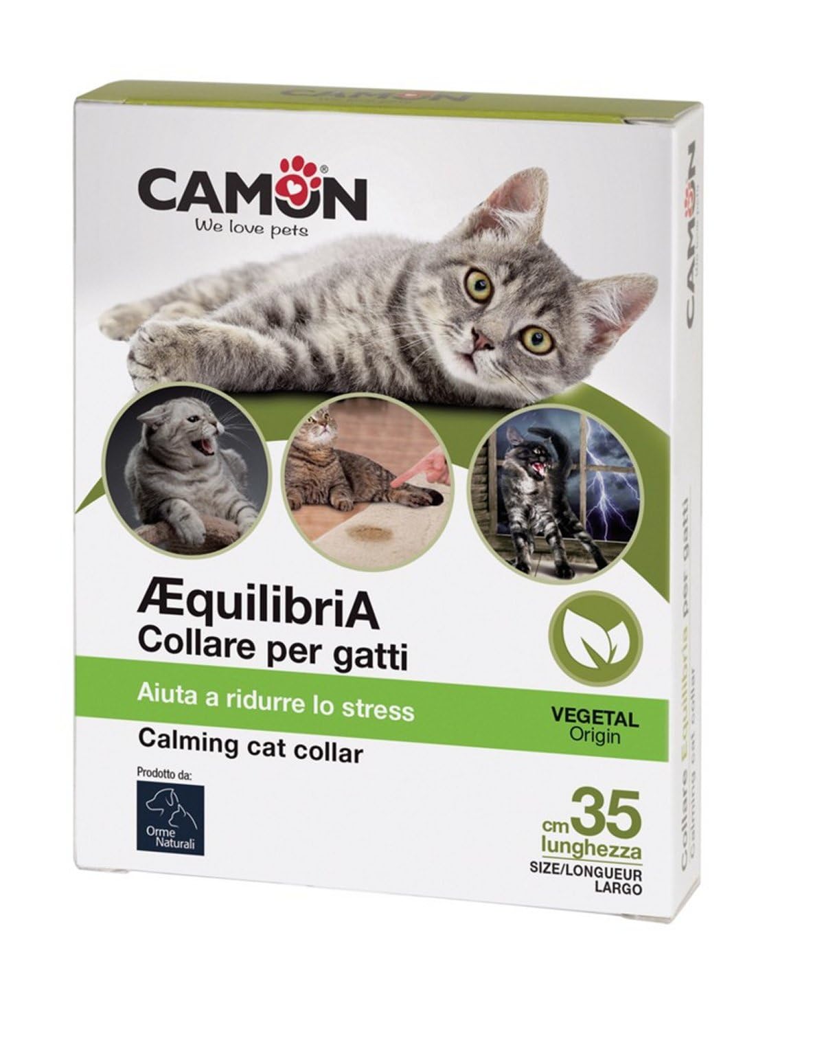 ULISSE Camon Collare Equilibria per Gatti Aiuta a ridurre Lo Stress del Tuo Gatto. Offerta Bipack