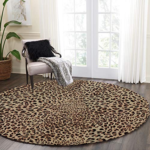 Soft Shag Round Area Rug Wildlife Leopard Fluffy Circle Floor Carpet Rugs Sexy Polka Dot Animals Skin Texture Shaggy Plush Circular Mat For Bedroom/Living Room/Nursery #TOP3