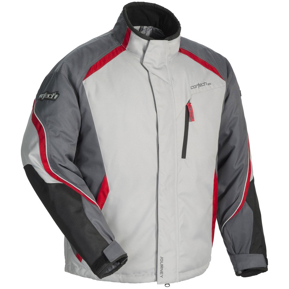cortech Journey 3.0 Men's Snowmobile Jackets - Silver/Gunmetal/Red/Small