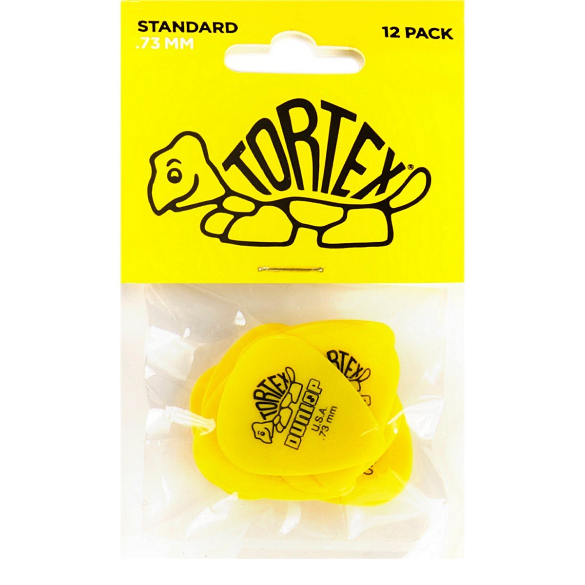 Dunlop Tortex - Plettri standard per chitarra, 73 mm, 1 dozzina