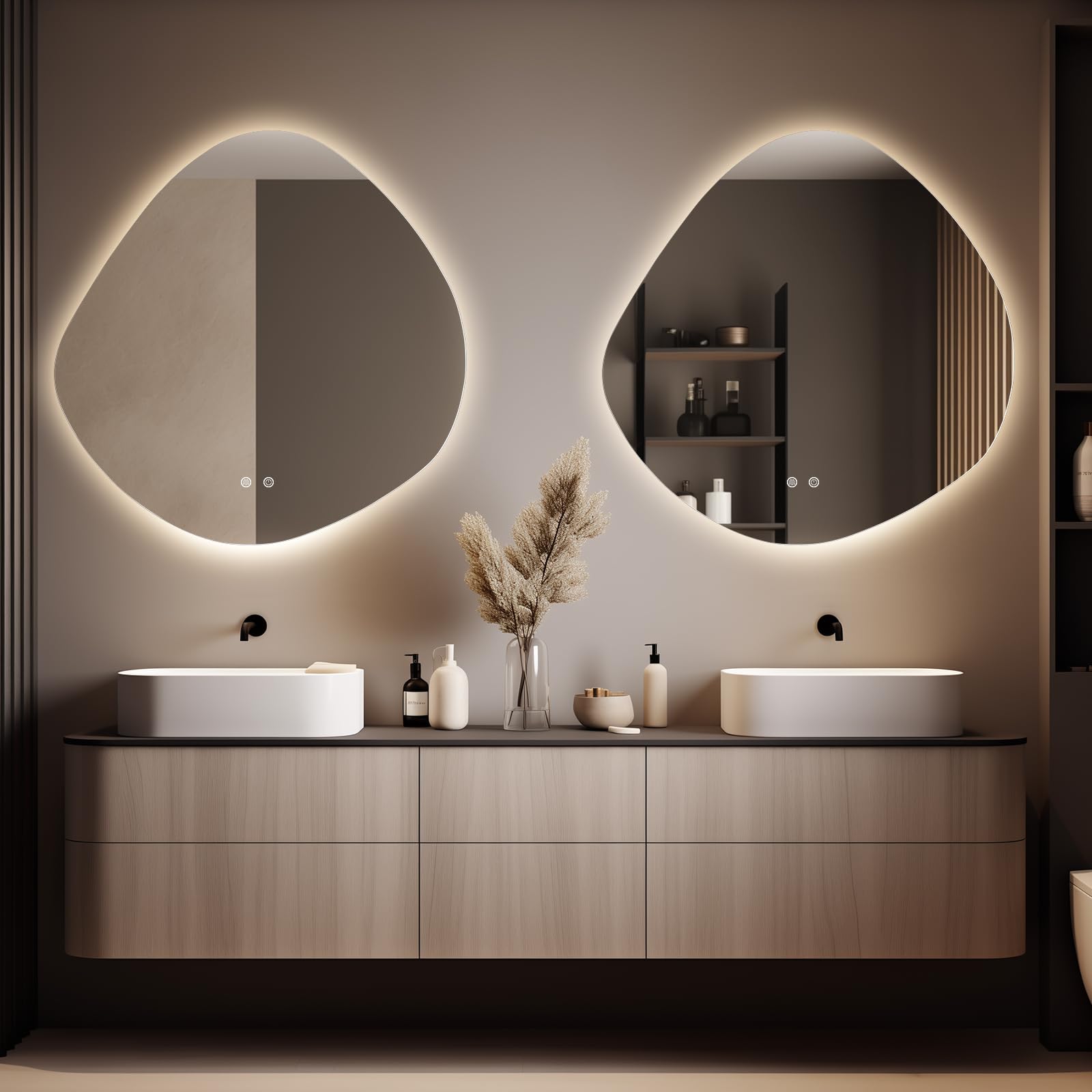 Amazon.com - WallBeyond LED Bathroom Mirror with Lights, 30 x 30