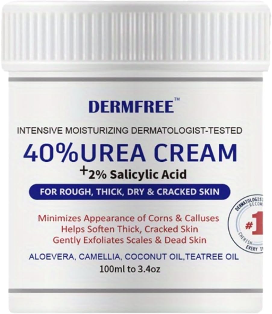 NIKITA.VIVI - 40% Urea Cream with 2% Salicylic Acid 100ml |Intensive Moisturizing Hydrating Urea Cream for Rough Thick Dry Cracked Feet Hand Skin Remove Corn & Callus Exfoliates Soften Thick Dead Skin