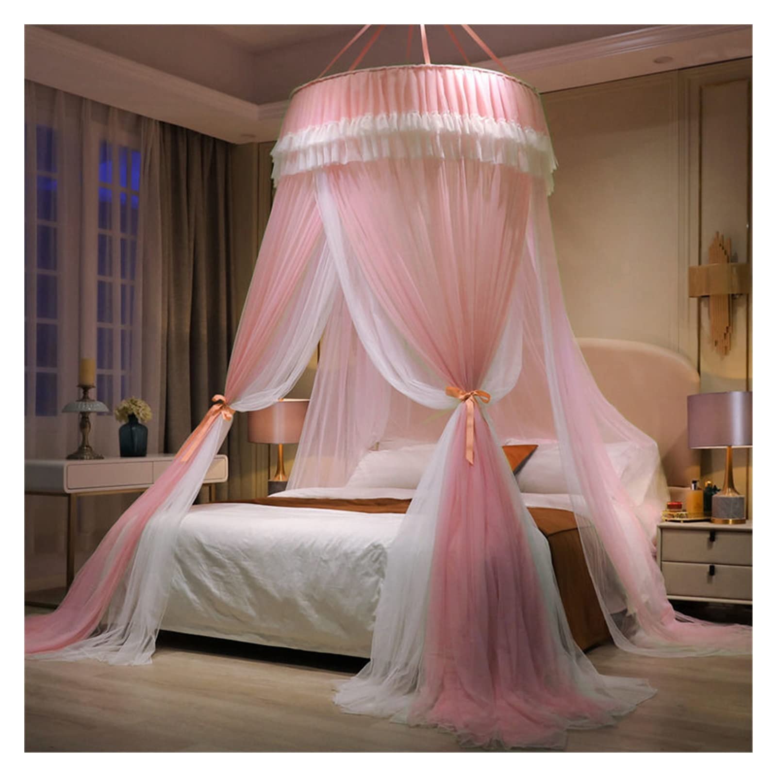 DXTFDHB Mosquito Net Dome Mesh Canopy Curtains for Decorative Bedroom