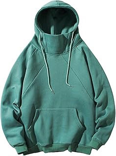 Hasagimol Men's Sporty Sweat Jacket Hoodie Sweatshirt, Hoodie Hoody Techwear Hip Hop Hoody Sweater Long Sleeve Autumn Hoody Vintage Loose Pullover with Kanga Pocket