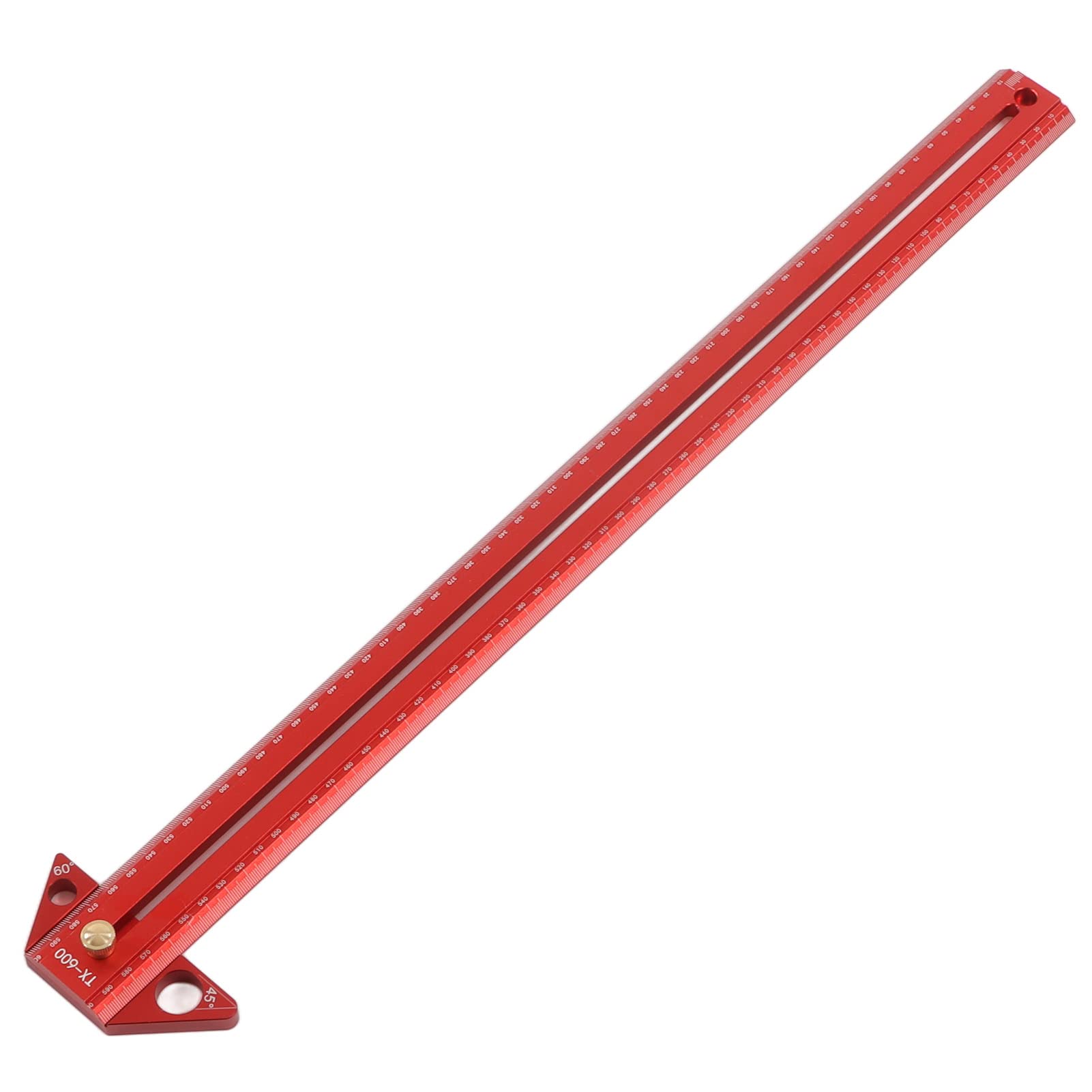 T do Obróbki Drewna, Wielofunkcyjny Stop Aluminium, Pomiar Kątowy, łatwy w Instalacji, Anodowany, Trwały, Przenośny, do Obróbki Drewna (60 cm)