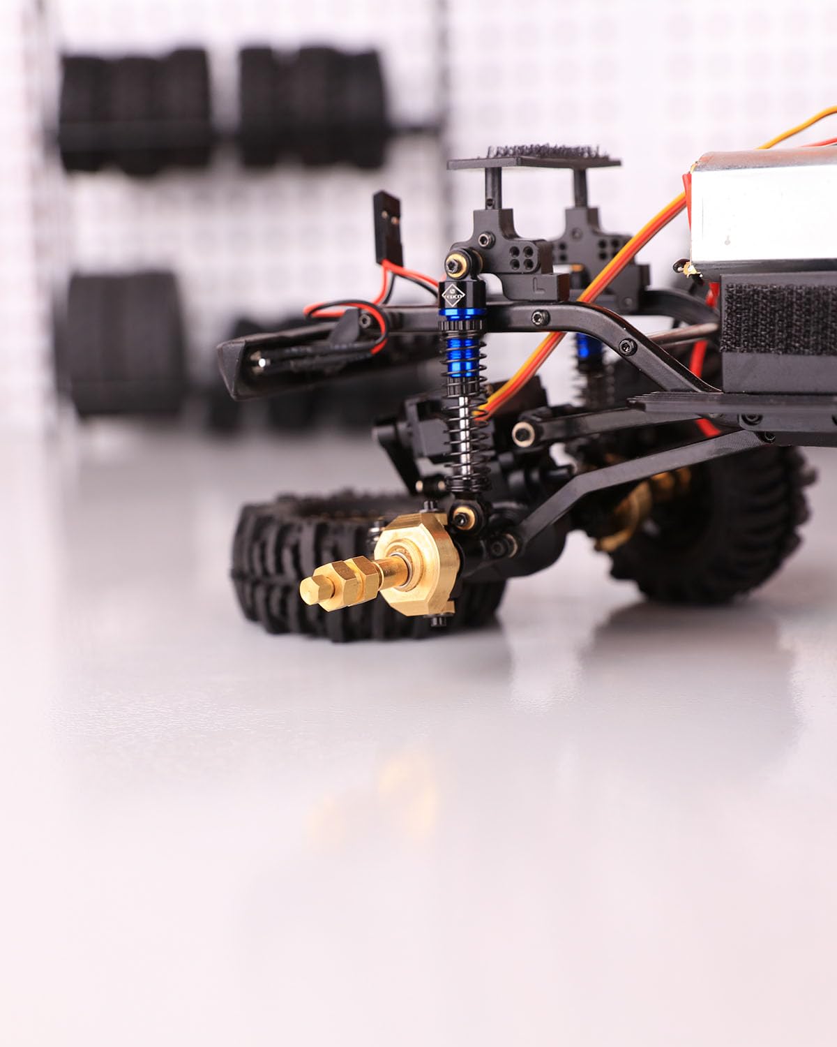 FEDCO SCX24 Hex Extension 7 MM Wheel Hex Nut H7*12MM SCX24 Wheel Spacers for AXIAL SCX24 Upgrade Parts Gladiator,Deadbolt, Bronco 1/24 RC Crawler