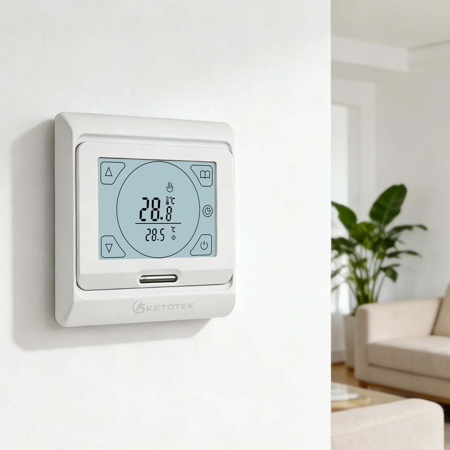 Quality Heating Elektrische Vloerverwarming Thermostaat Programmeerbaar Touch Screen Prf 78 Wit