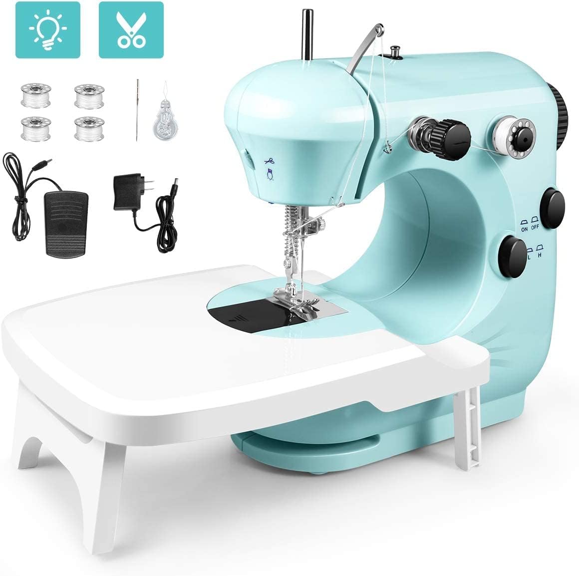 ASSCA Sewing Machine Electric Sewing Machine Beginner Portable Sewing