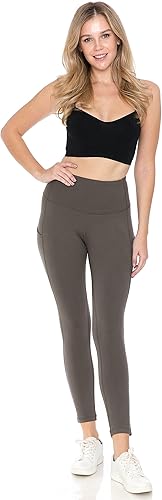 Miniatura 8 de Leggings Depot - Leggings de cintura alta reflectantes para mujer con bolsillos, leggings atléticas de yoga