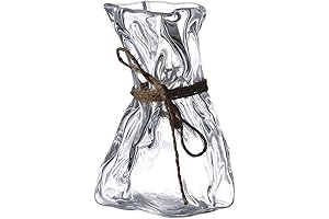Flowing Petals, Crystal Glass Flower Vase for Elegant Centerpieces and Home Decor