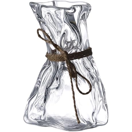 Flowing Petals, Crystal Glass Flower Vase for Elegant Centerpieces and Home Decor