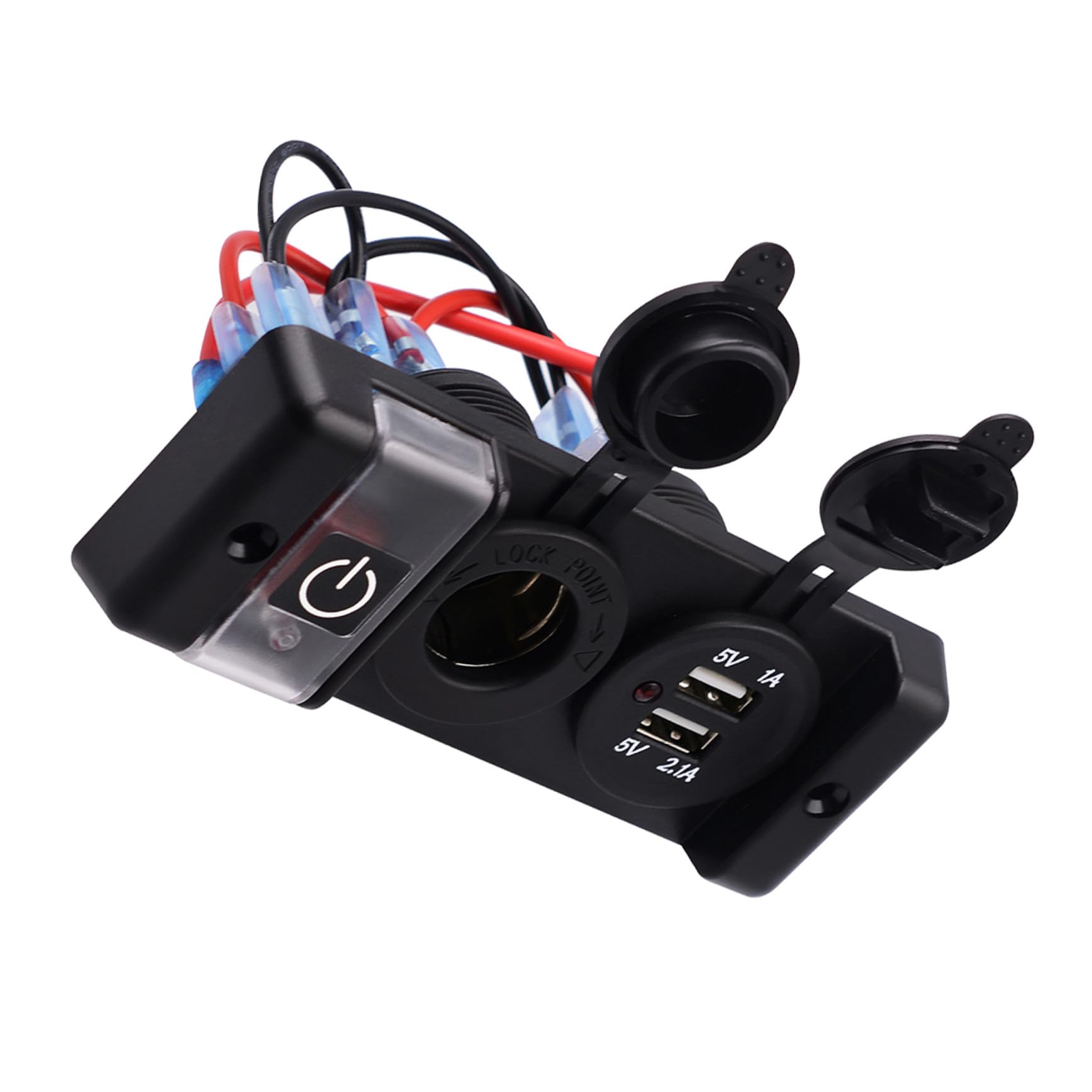 Prise Allume-cigare Chargeur Double USB 12-24 V Étanche