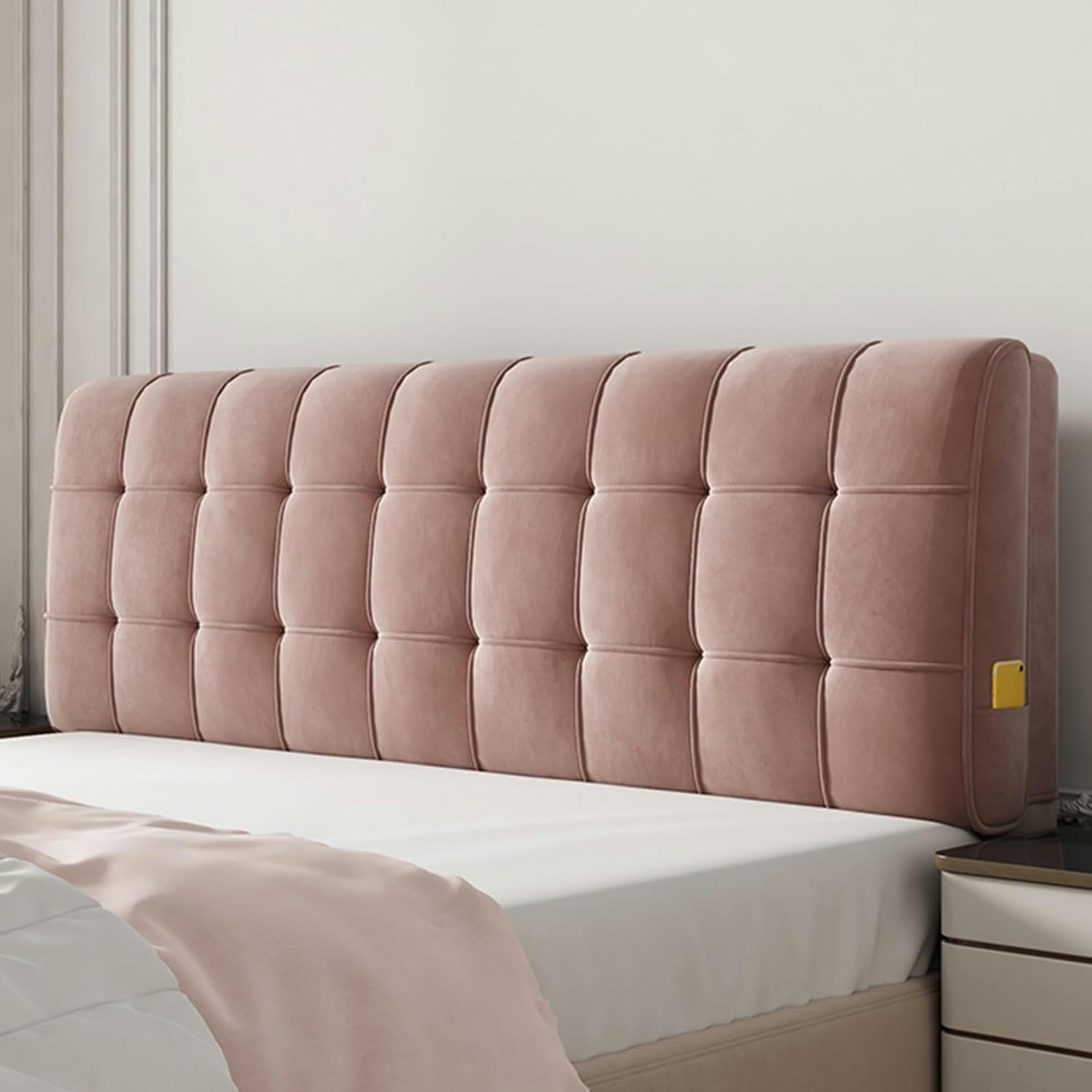 AMNOOL Wedge Headboard Pillowboard Reading Pillow Wall Bedside Cushion Large Backrest Removable Headboard Support Bolster for Bedroom Tatami Daybed Bunk Bed