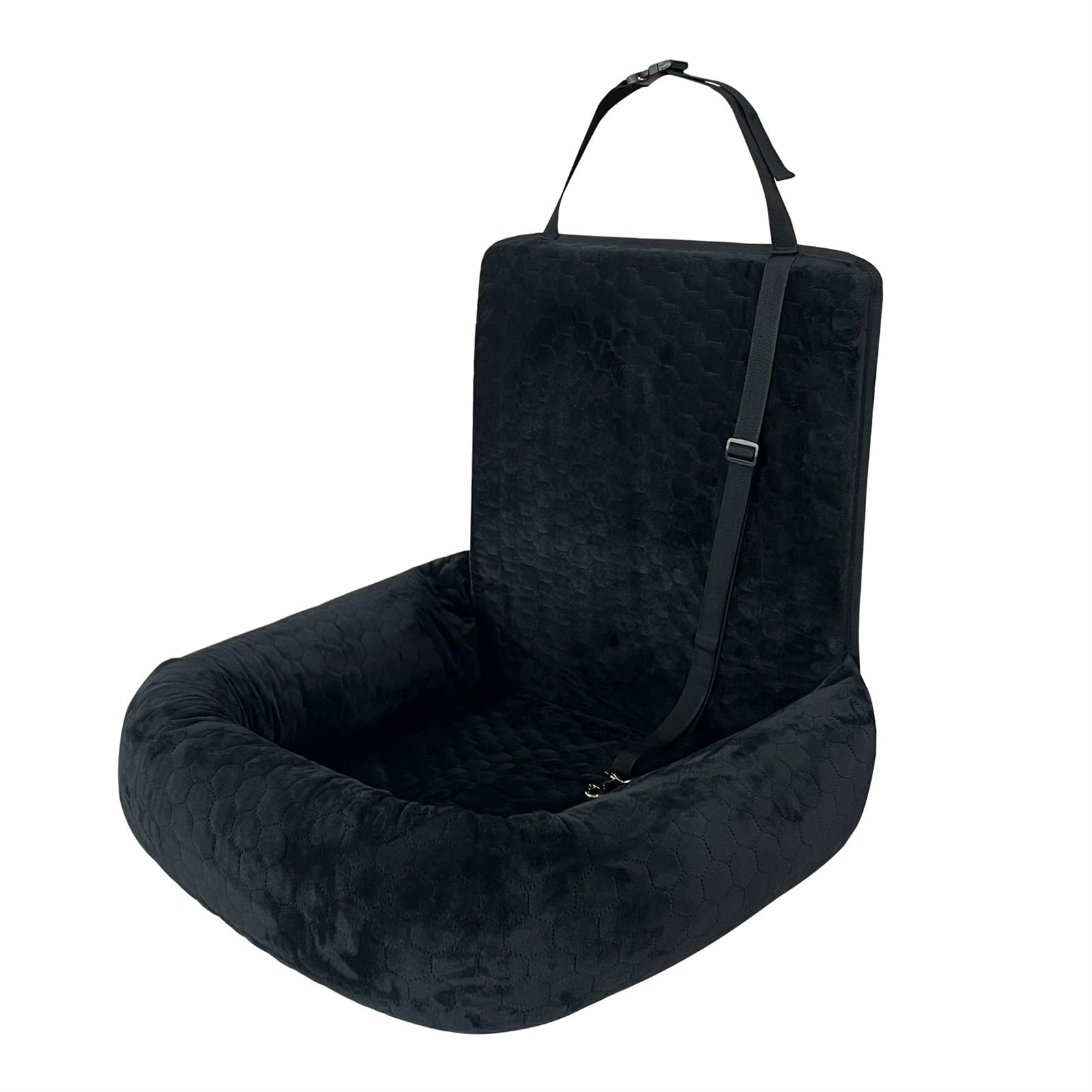 Cama De Viaje para Perros para Coche, Cama para Perros Extraíble Ajustable De Felpa, Asientos De Coche para Perros Pequeños, Medianos Y Grandes, Cama para Mascotas Negra con Gancho para Descansar