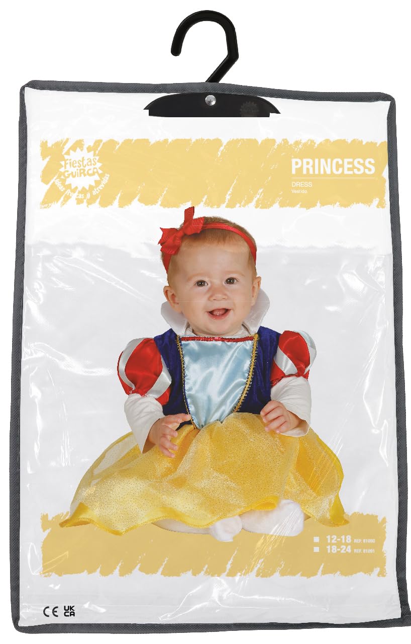 FIESTAS GUIRCA | Costume Principessina Baby - Vestito da Fiabe e Fate - Costumi per Giornata Mondiale del Libro, Halloween, Carnevale e Feste per Bambini - Ideale per Bebè Femminucce - Multicolore