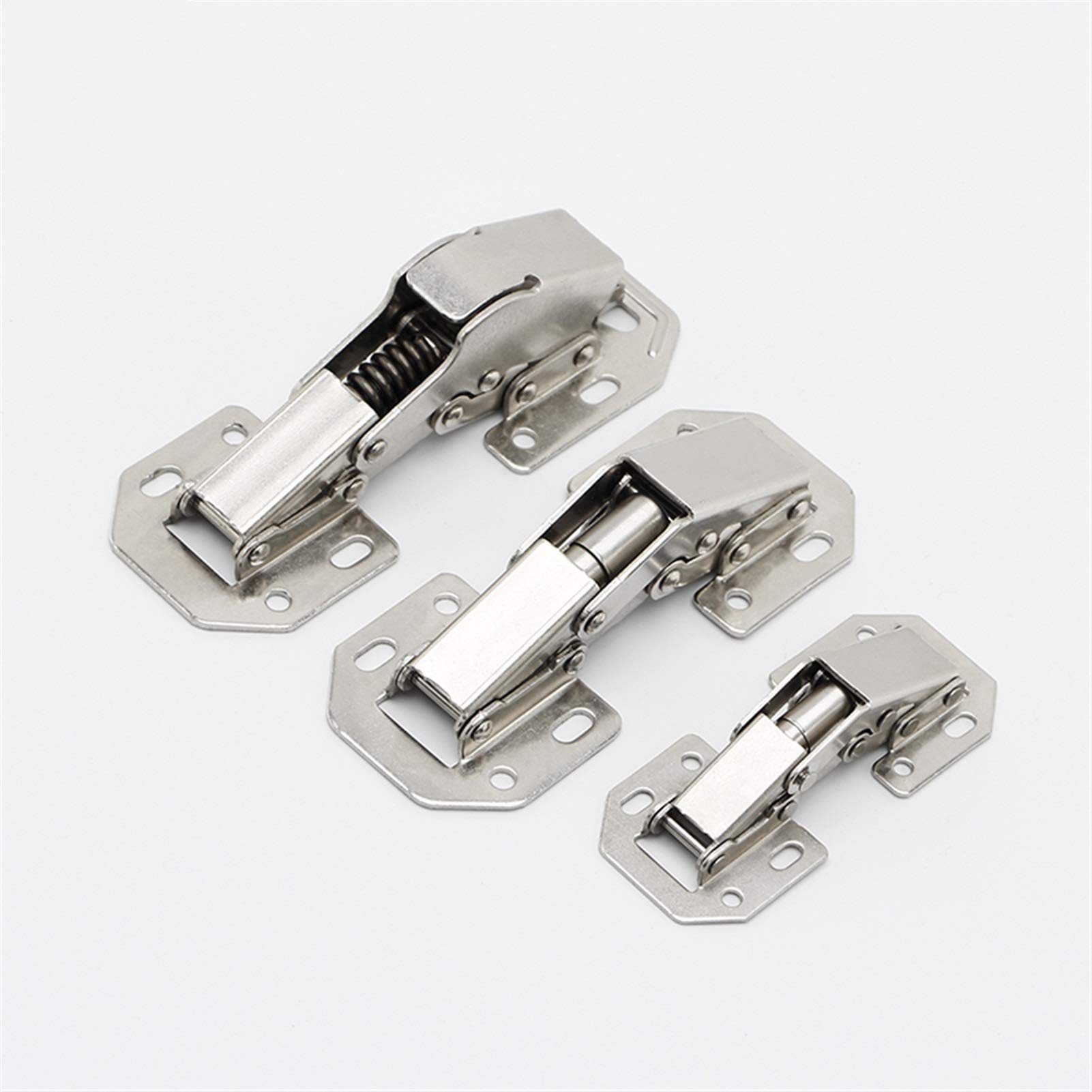 10 piezas de bisagras gabinete no perforadas 90 grados, amortiguación hidráulicas cierre suave for puerta, herrajes for muebles(4 Inch)