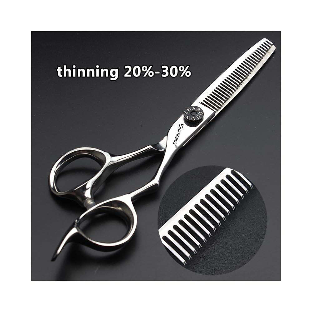 Traje de corte de pelo profesional de 5/5.5/6 pulgadas, cuchilla afilada, fácil de podar, adecuado para peluqueros y peluquerías. (6 pulgadas - 2pc-A)