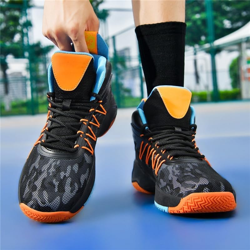 High Top Mens Basketball Shoes Breathable Comfortable Non Slip Outdoor Sneakers Fashion Athletic Training Sport Shoes for Womens - Image 2