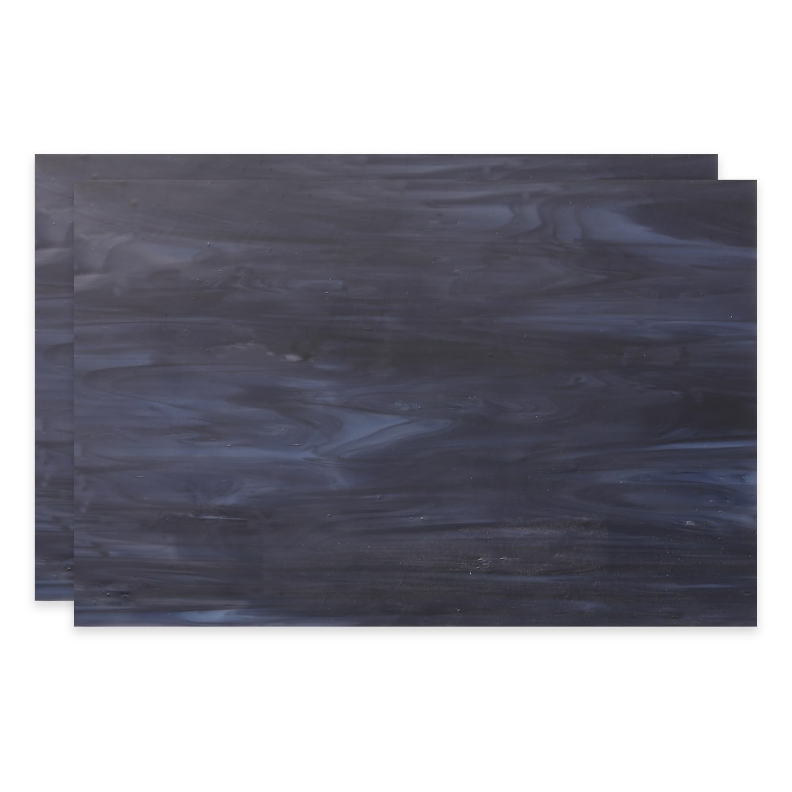 PATIKIL 4 x 6 Inch Stained Glass Sheets, 2 Sheets Mosaic Glass Variety Pack Tiles for Art Supplies Crafts Projects, Navy Blue