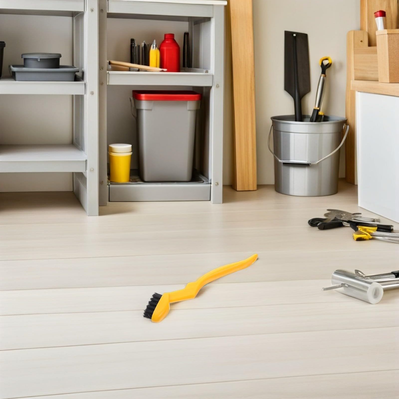 Cepillo de Limpieza de Cocina para Grietas, 30 Piezas, cerdas de Nailon Resistentes al Desgaste, Mango ergonómico Amarillo, para Estufa, tuberías y Esquinas, Limpieza de Huecos