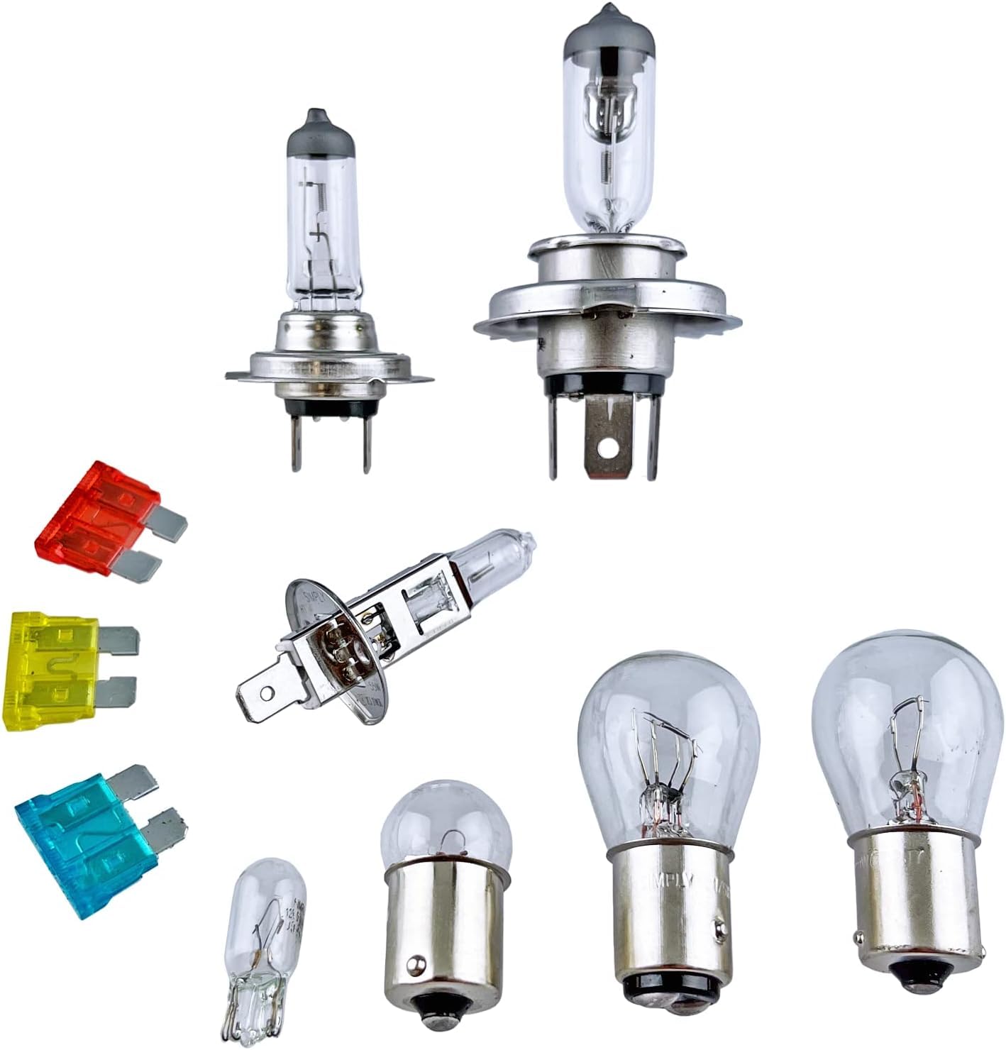 Kit d'ampoules universelles de rechange H1 H4 H7 et fusibles