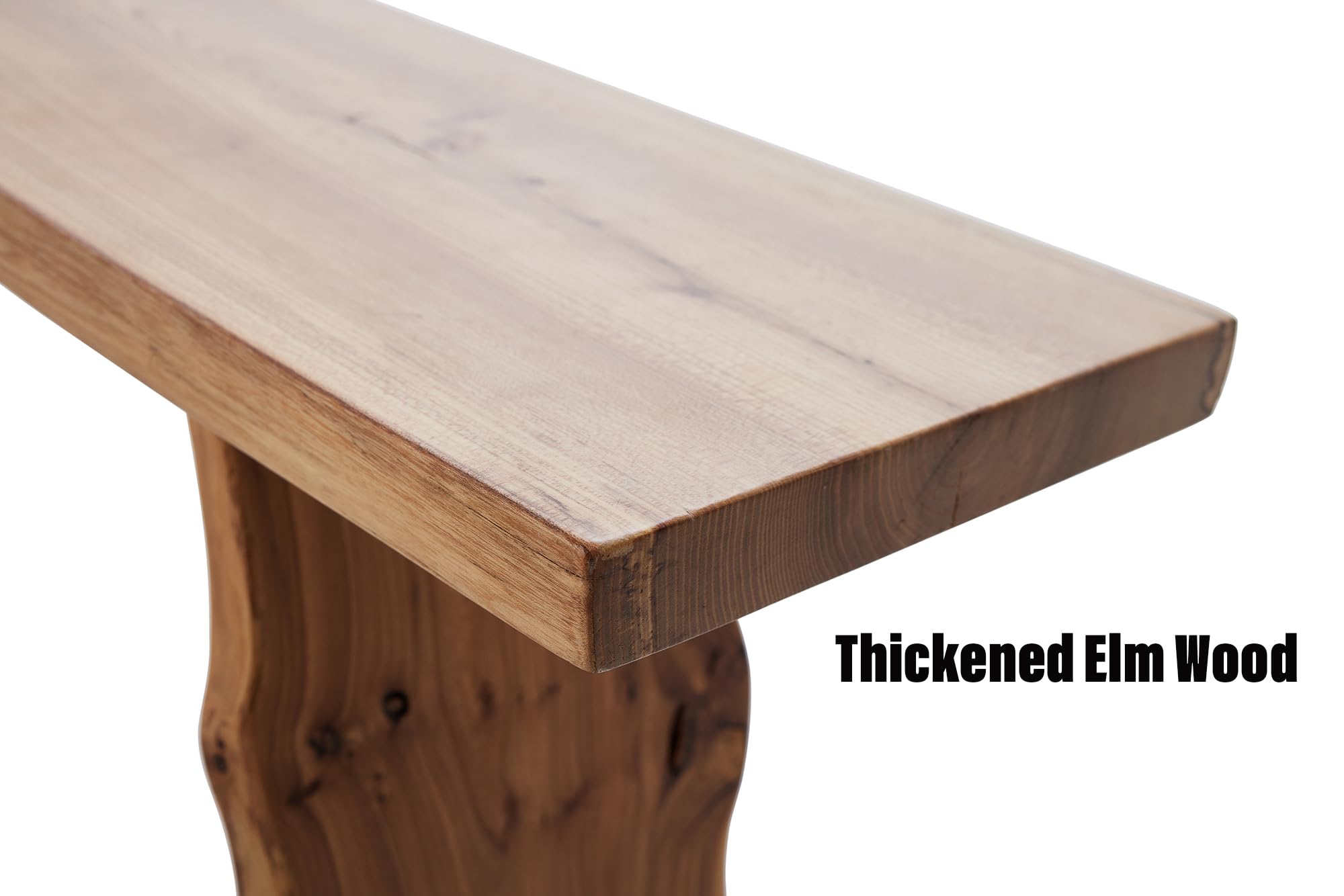 63” Wooden Dining Bench,Entryway Bench,Solid Natural Edge,End of Bed,Kitchen Table Benches,Entryway Benches for Rustic Home Décor Furniture
