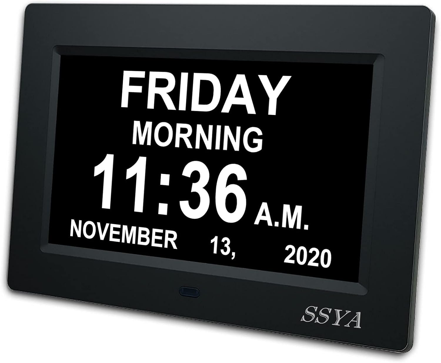 [Newest Version] 7 Inch Day Clock 12 Alarm Options, Level 5 Auto