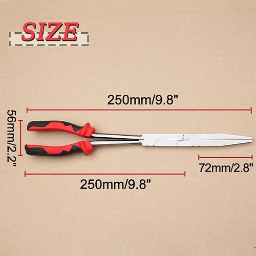 Leontool 6GD1536-FBA Dual Pivot Pliers Double-Joint Flat Pliers With Serrated Jaw Extra Long Reach Compound Action Pliers Long Reach Flat Nose Pliers thumb #5