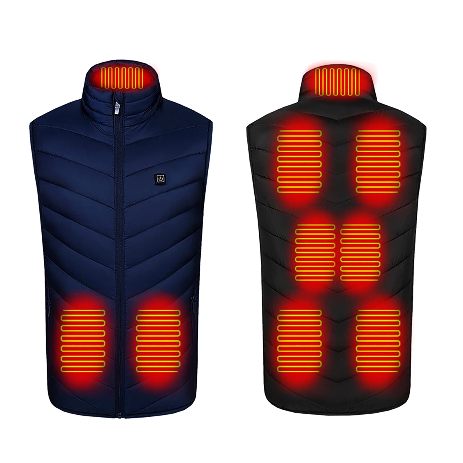 Gilet Elettrico Riscaldato 3 Temperatura Lavabile Giacca Riscaldabile Invernale per Caccia Moto Escursionismo e Campeggio (Non Include la Batteria)