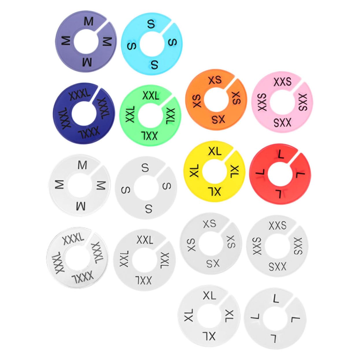 ARTIBETTER 2set Round Clothing Dividers Double-Sided Wardrobe Organizers for Clothes Racks for Streamlined Closet Sorting and Organization