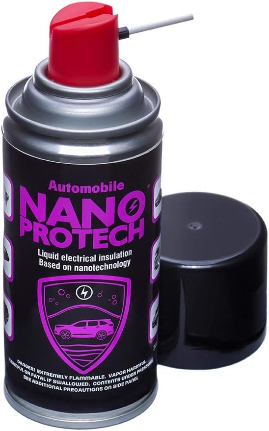 NANOPROTECH Automotive Invisible Coating Water Protection Fluid Film Avoid Short Circuits Long Term Electrical Parts Insulation Smart Straw Spray Multi-use Automobile Lubricant Premium USA, 3 oz