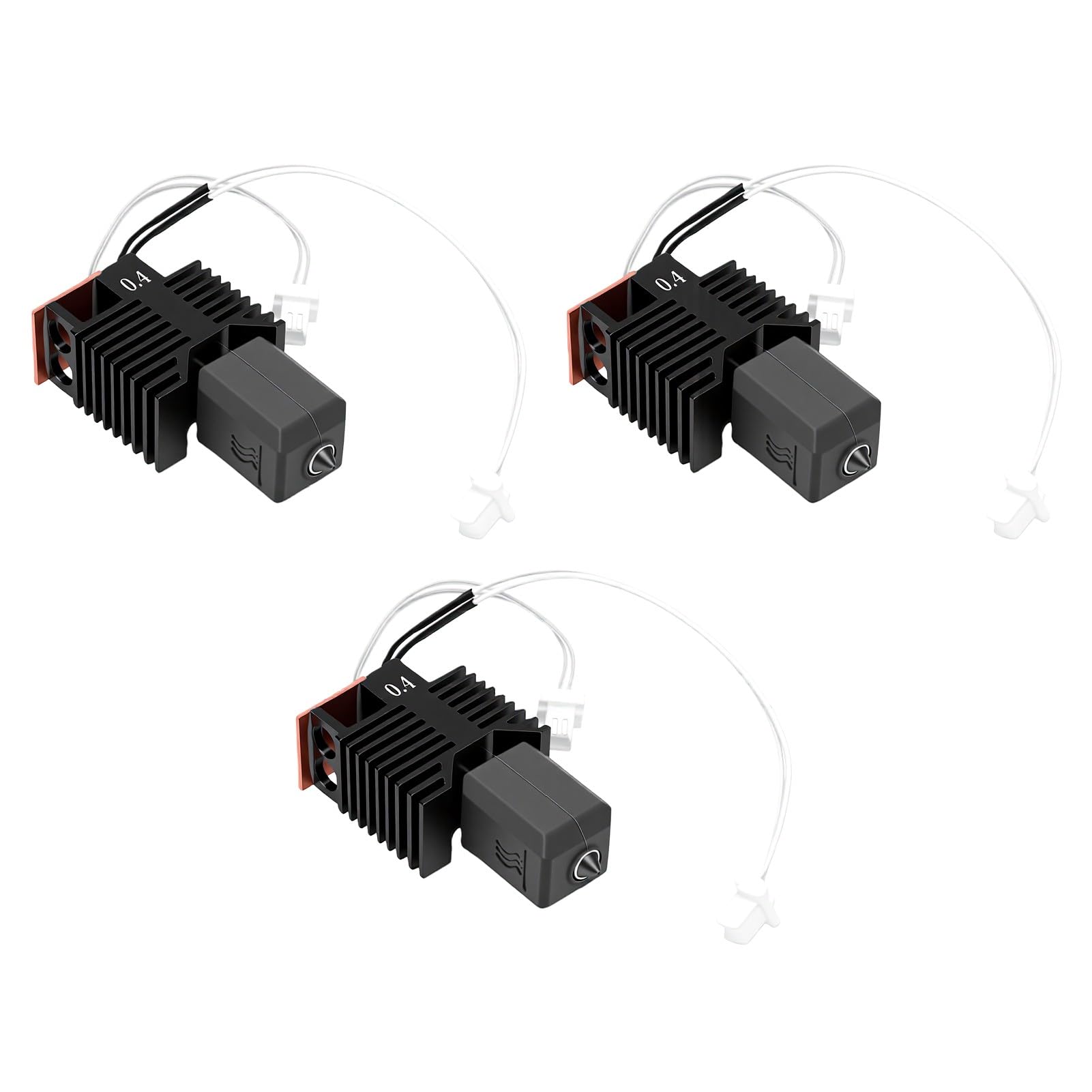 Eujgoov Keramik-Heizblock-Hotend-Kit mit 0,4-mm-Düse, Vormontiert, 48 W, Silikonsockel, Reinigungsnadeln, Düsenbürste für Snapmaker U1 3D-Drucker