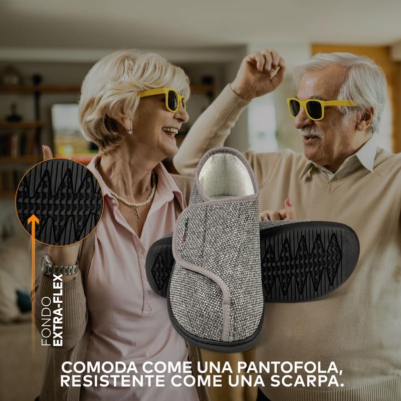 EXTRO STYLE - Scarpe Ortopediche Donna e Uomo, Tecnica 3M, Per Alluce Valgo e Dolori Articolari, Scarpe Traspiranti Antiscivolo con Tomaia in Cotone Microforato, Plantare Estraibile
