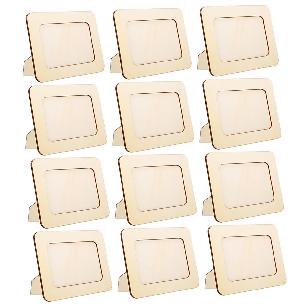 BESPORTBLE Cornice in Legno Fai da Te 12 Pezzi 6 Pollici per Foto da Esposizione e Decorazione Casa, Resistente e Stabile per Soggiorno, Camera e Scrivania