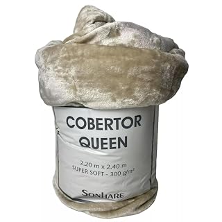Cobertor Queen Sultan Sonhare 300 g/m² Super Soft 2,20 x 2,40 m (Bege)