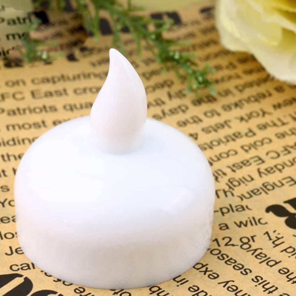 24 Piezas Velas Flotantes Impermeables de Luces LED Amarillas para Decoración de Bodas Velas de Té Electrónicas para Centros de Mesa