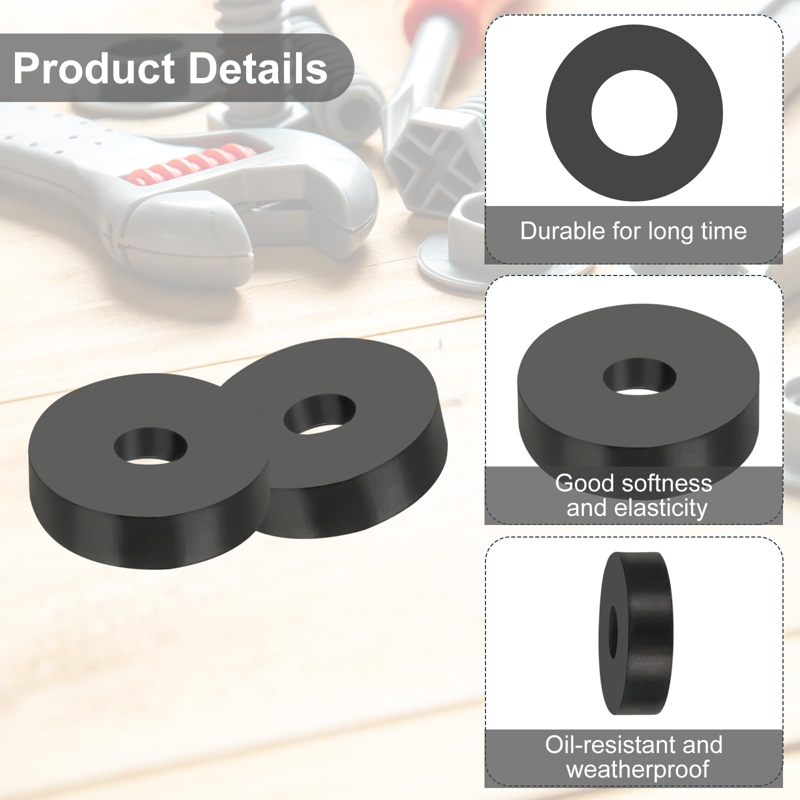 PATIKIL Multi Purpose Rubber Spacer - Image 3