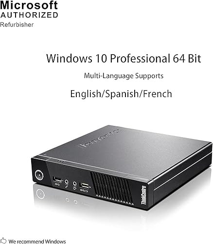 Miniatura 4 de Lenovo ThinkCenter M73 Tiny Desktop PC, Intel Core I5-4570T 2.9GHz hasta 3.6GHz, 16GB RAM, 256GB SSD, WiFi, BT, HDMI, USB 3.0, VGA, puerto DP,
