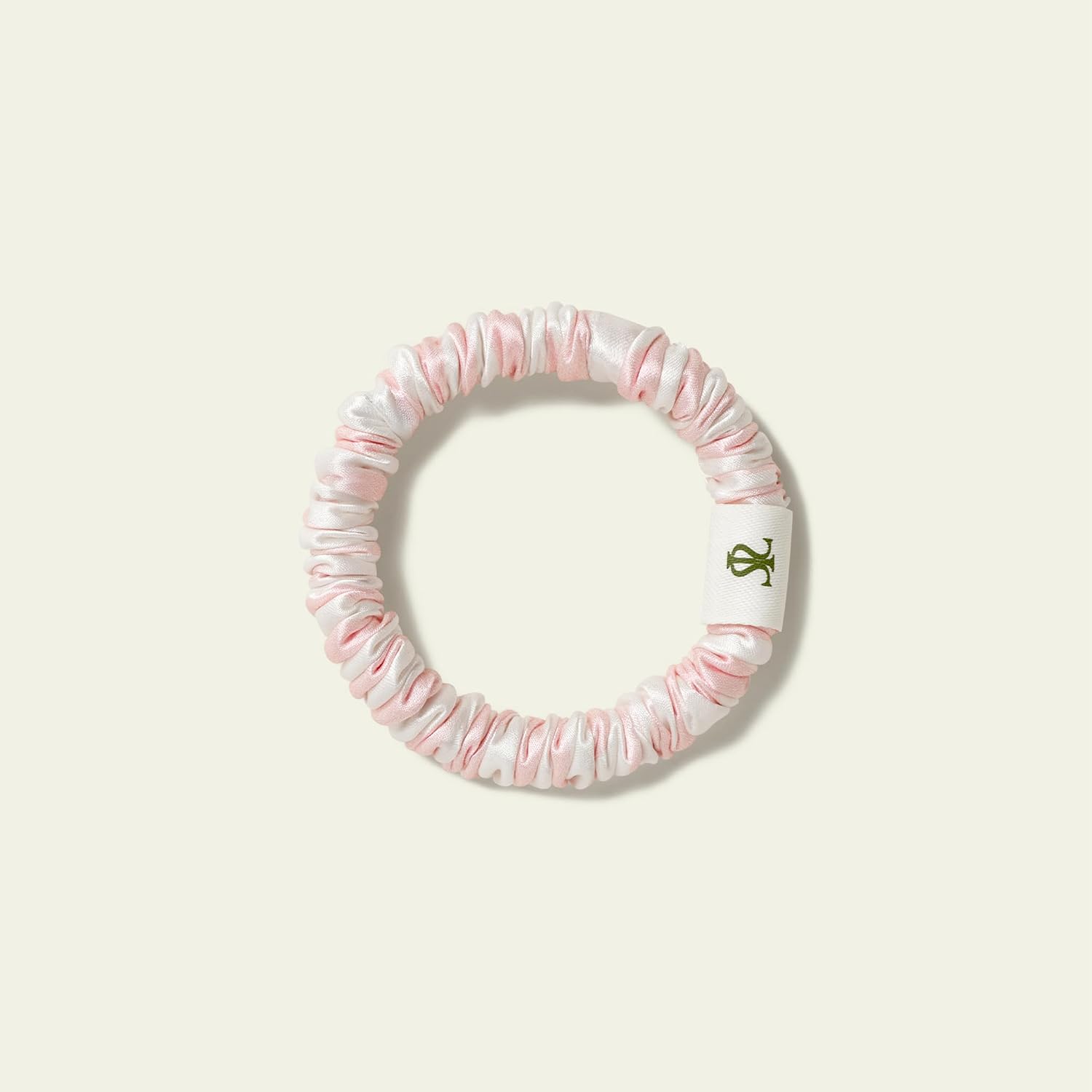 LILYSILK 4Pack 100% Silk Scrunchies Set Large & Skinny Charmeuse Hair Ties for Women Girls Elastic Pink Stripe