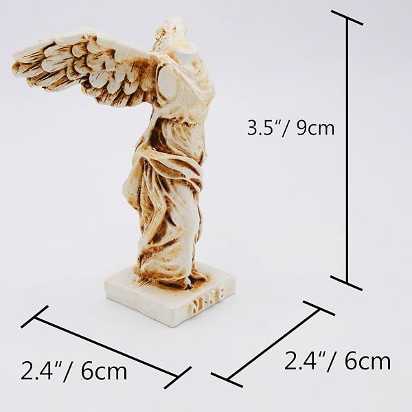 Vittoria alata di Samotracia Decorazioni per acquari di Pesce Decorazione Scultura Statue Figurine Antica Grecia Rettile Tartaruga Lucertola Serbatoi di Ragno Terrario Statua Decorazione Ornamento - 5