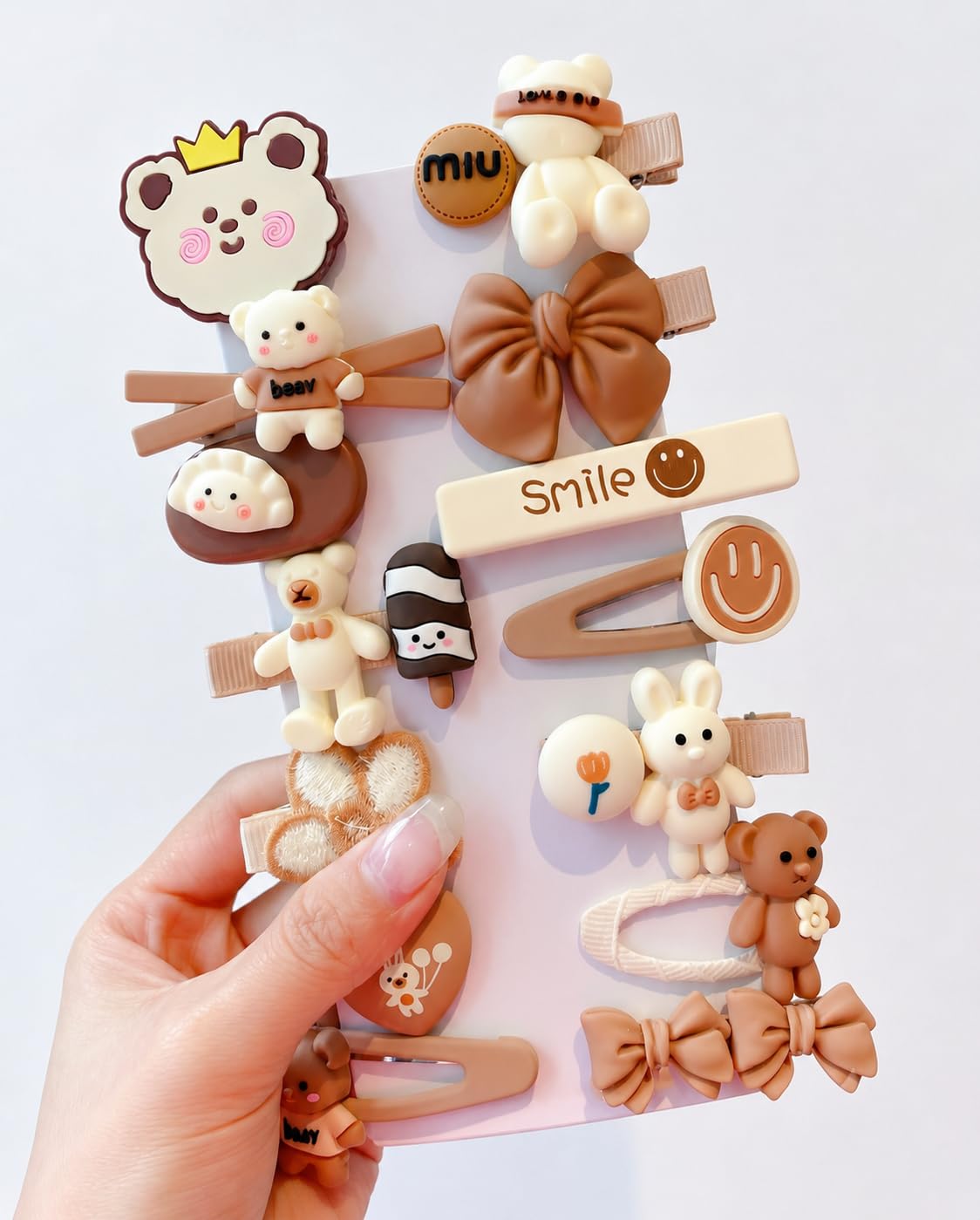Meeflip 14 Pcs Kids Hair Clips Set Cartoon Icecream Cute & Trendy Baby Girls Toddlers Hair Pins Barrettes,Combo of 14 Pcs,