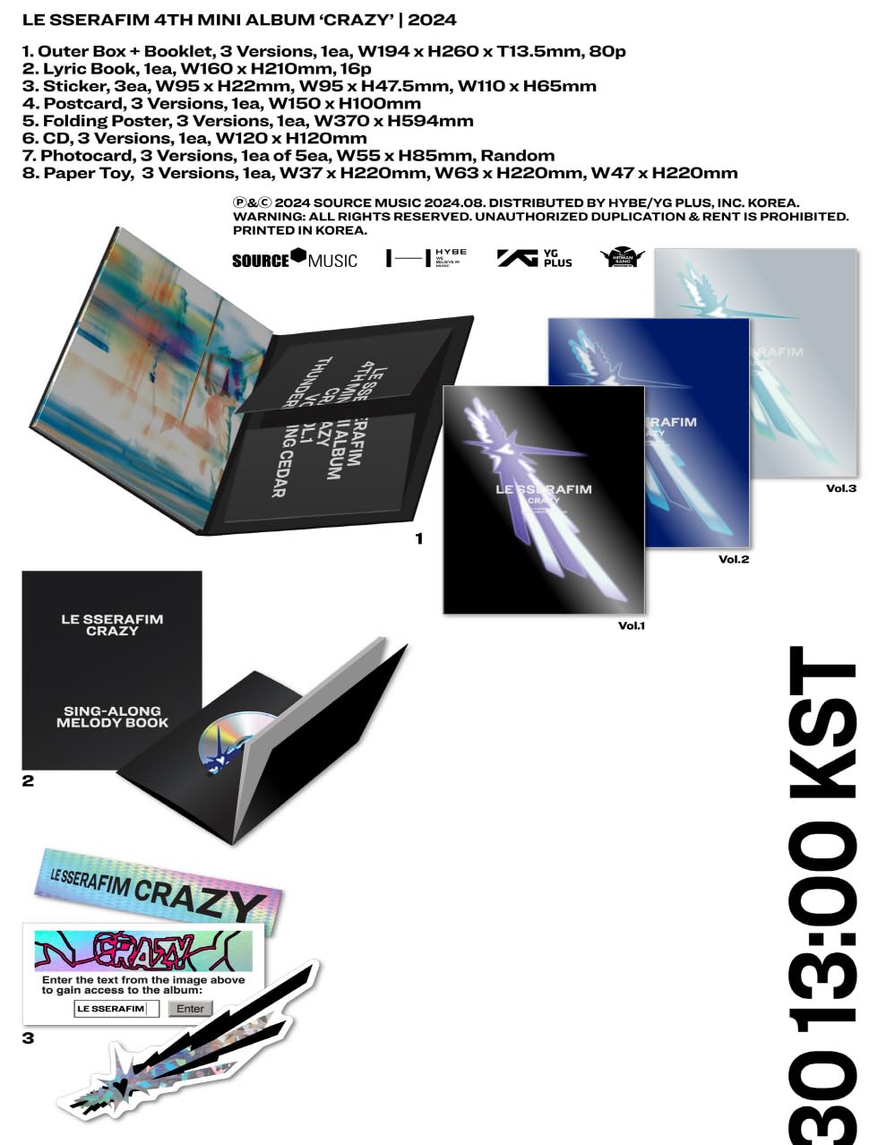 Lesserafim ルセラフィムCRAZY コンパクト新品 5形態セット×5 - K-POP 