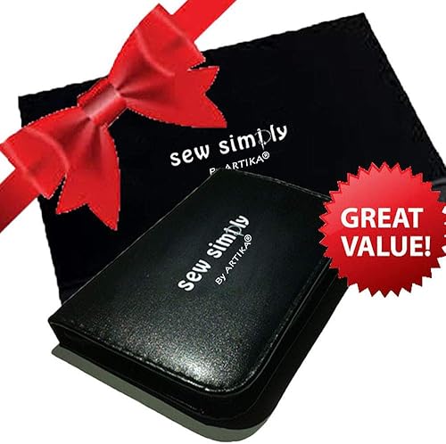 Miniatura 28 de ARTIKA Kit de costura para adultos y niños (94 piezas) – Pequeño juego para principiantes con hilo multicolor, agujas, tijeras, dedal y clips – Kits