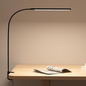 Desk Light Clamp Light LED Eye-friendly Bulb Color, Daylight Color, Daylight White Color 3-Color Switching 10-Level Dimming 8W Energy-saving 360  Angle Adjustment USB Power Bright Study Desk