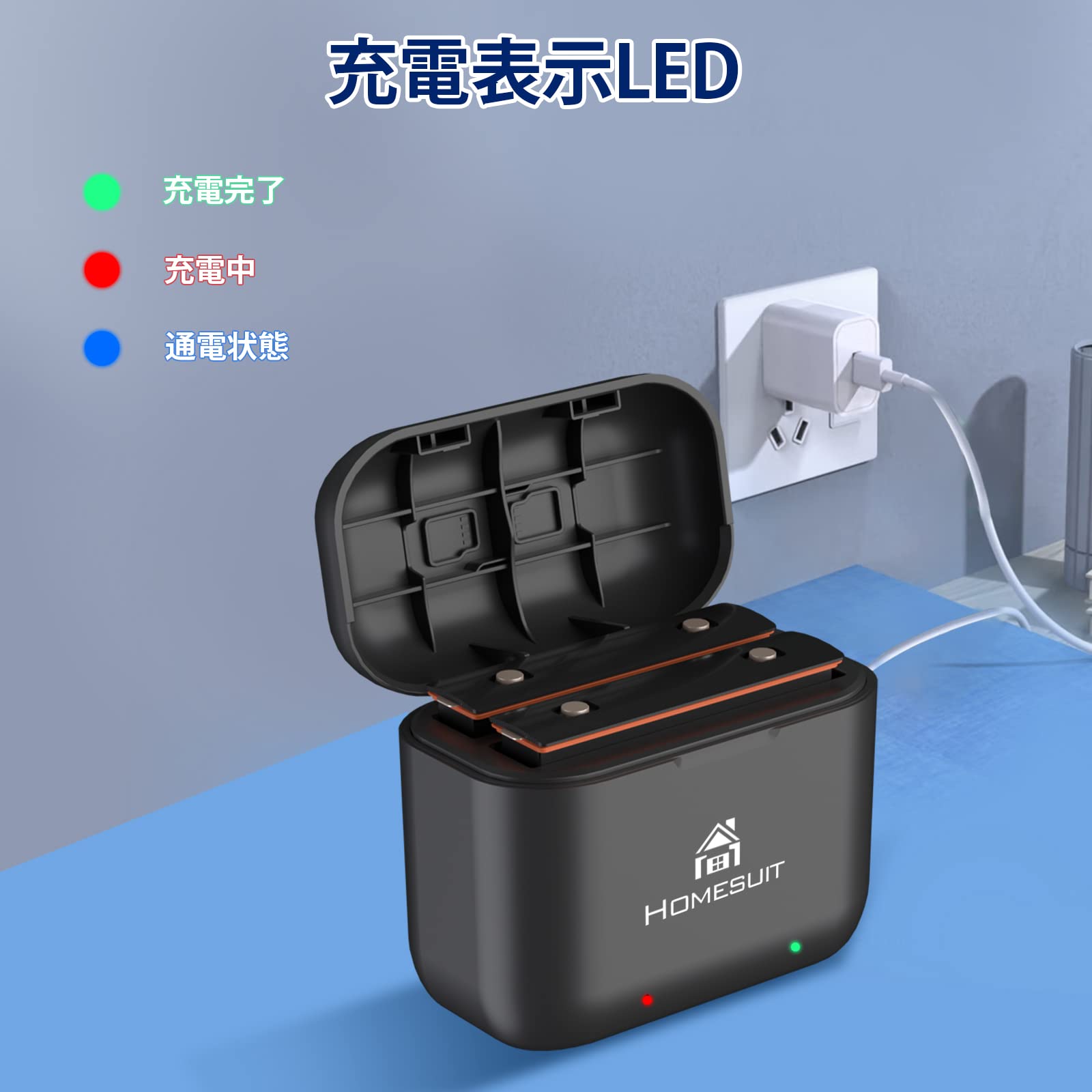 Amazon | Homesuit Insta360 X3バッテリー1800mAh×2個 収納式 インスタ 