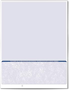 VersaCheck ValueChex - 500 Blank Business Voucher Checks - Blue Classic - 500 Sheets Form #1002 - Check on Bottom