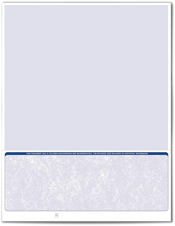 VersaCheck ValueChex - 500 Blank Business Voucher Checks - Blue Classic - 500 Sheets Form #1002 - Check on Bottom by VersaCheck - Used condition - US$19.88