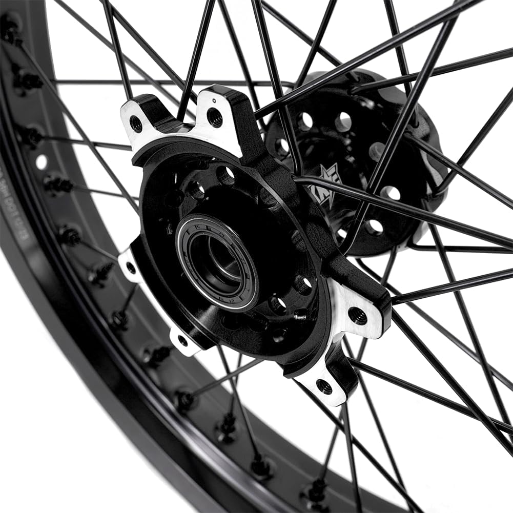 KKE 2.5 * 17 & 3.5 * 17 E-moto Motorcycle Dirt Bike Electric Wheels Rim Fit Surron Ultra Bee 2023-2025 Black HUB
