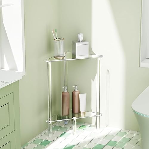 Miniatura 4 de Atyhao Acrylic End Table Corner Accent Table, Small Side Table for Living Room, Bedroom, Balcony with Easy Assembly, Ideal for Small Spaces